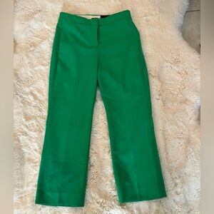 J. Crew Nova Fides Italian Wool Blend Green Trouser Pants, Size 6, Like New